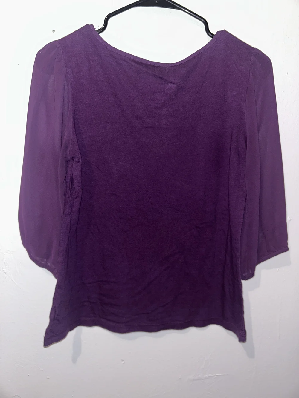 Banana Republic Purple Puff-Sleeve Blouse